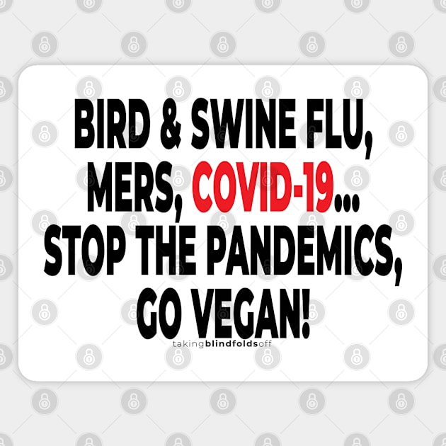 Special Covid-19 Vegan Activist Graphics #takingblindfoldsoff 101 v2 Magnet by takingblindfoldsoff